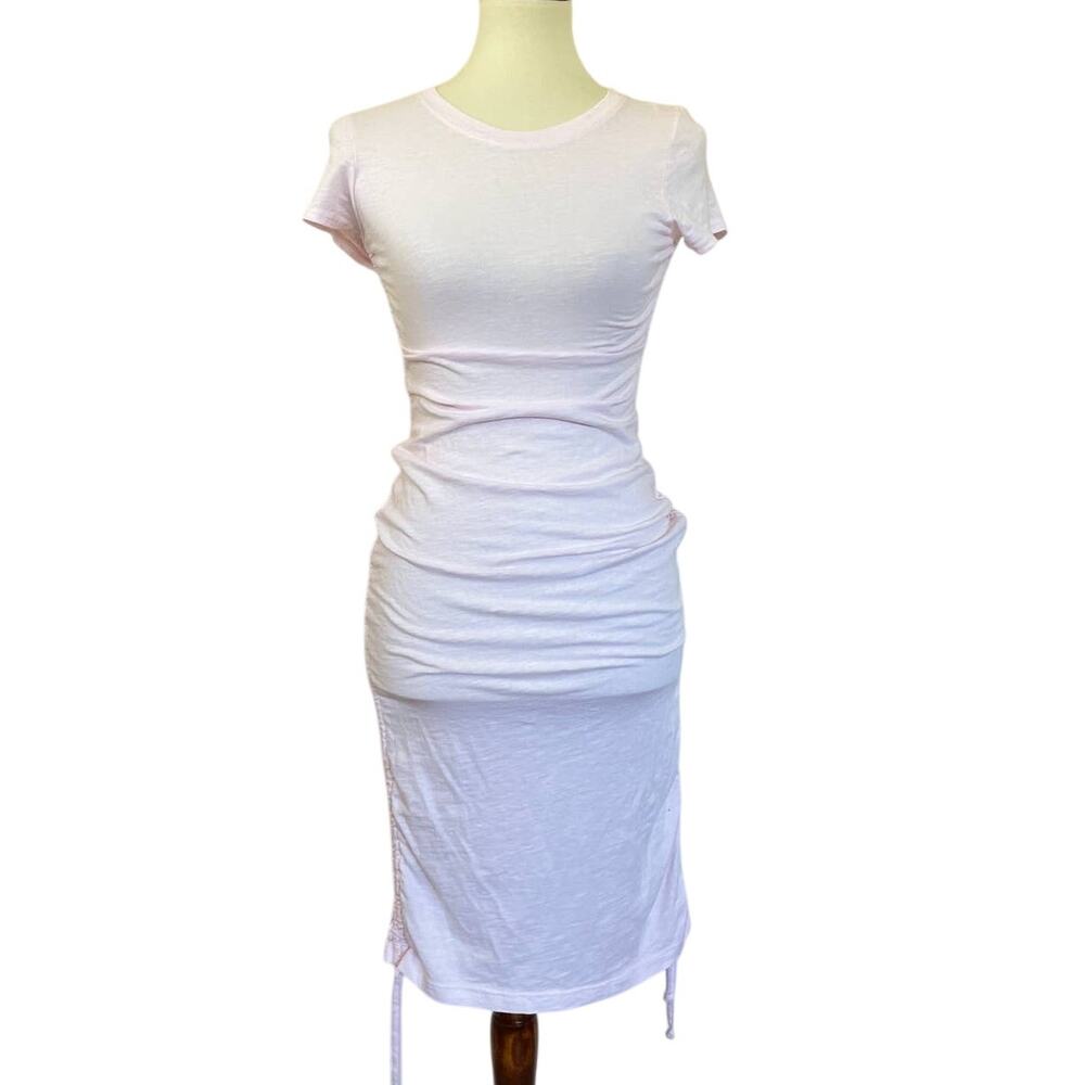 New Sundry Ruched T Shirt Dress - Light Pink -  Size XS/S